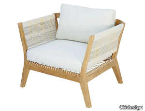 MILLY - Synthetic fibre garden armchair with armrests _ CBdesign