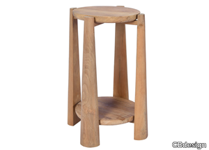 MOIRES - Teak garden side table _ CBdesign