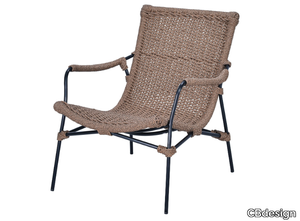 PARIS - Synthetic fibre garden armchair with armrests _ CBdesign