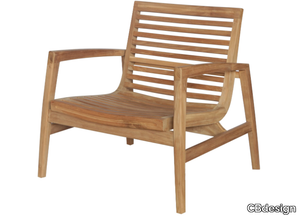 RALLY - Teak garden armchair with armrests _ CBdesign