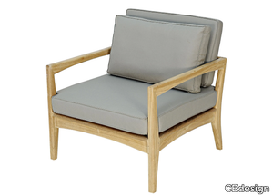 SUSY - Fabric garden armchair with armrests _ CBdesign