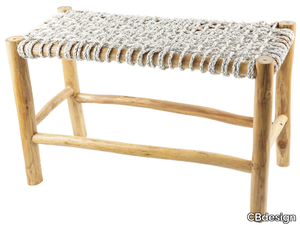 THEO - Teak and rope garden bench _ CBdesign