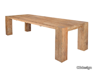 TITAN - Rectangular teak garden table _ CBdesign