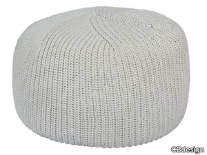 VIAREGGIO - Round rope garden pouf _ CBdesign