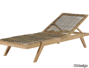 VIENNA - Recliner teak sun lounger _ CBdesign