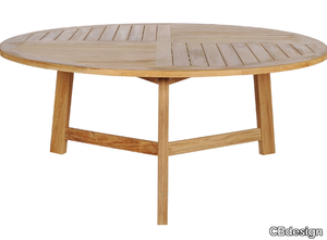 SUNNY - Round wooden garden table _ CBdesign