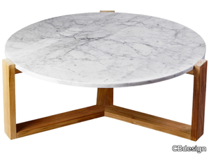 DELTA - Round low marble coffee table _ CBdesign