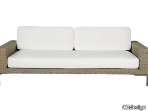 OPERA - 3 seater fabric garden sofa with removable cover _ CBdesign