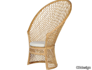 MICAELA - Garden synthetic fibre easy chair with integrated cushion _ CBdesign