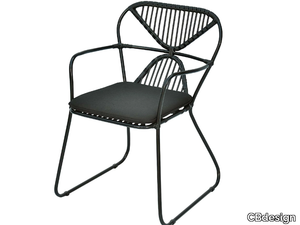 GLORIA - Sled base aluminium garden chair _ CBdesign