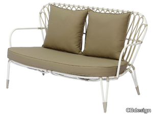 FIORELLA - Synthetic fibre garden sofa with removable cover _ CBdesign