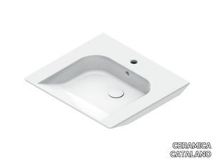 COMFORT 60 - Wall-mounted washbasin with overflow _ CERAMICA CATALANO