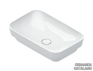 GREEN 60 - Single rectangular semi-inset washbasin _ CERAMICA CATALANO