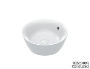 ITALY Ø42 - Countertop round washbasin with overflow _ CERAMICA CATALANO