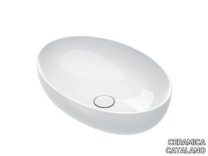 SFERA 60 - Oval single countertop washbasin _ CERAMICA CATALANO