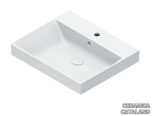 ZERO 60 - Rectangular wall-mounted washbasin _ CERAMICA CATALANO