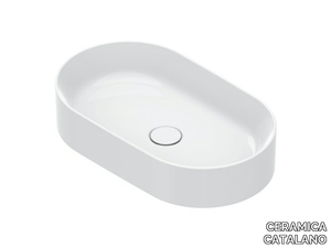 ZERO 50/60/70 - Oval countertop washbasin _ CERAMICA CATALANO