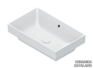 ZERO 50/60 - Semi-inset single rectangular washbasin _ CERAMICA CATALANO