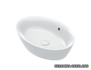 ITALY 60 - Countertop oval washbasin with overflow _ CERAMICA CATALANO