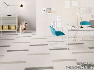 DIGITALART WHITE - Porcelain stoneware wall/floor tiles with textile effect _ CERAMICA SANT'AGOSTINO