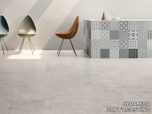 SET DRESS WHITE - Porcelain stoneware wall/floor tiles with textile effect _ CERAMICA SANT'AGOSTINO