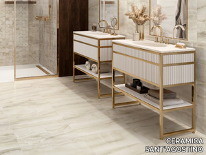 AKOYA IVORY - Porcelain stoneware wall/floor tiles with marble effect _ CERAMICA SANT'AGOSTINO