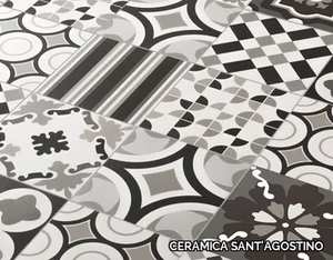 PATCHWORK B&W MIX - Porcelain stoneware wall/floor tiles with encaustic effect _ CERAMICA SANT'AGOSTINO