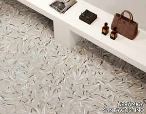 SILKYSTONE DECOR GREIGE - Porcelain stoneware wall/floor tiles with stone effect _ CERAMICA SANT'AGOSTINO