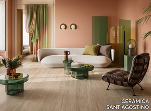 SUNWOOD ALMOND - Porcelain stoneware wall/floor tiles with wood effect _ CERAMICA SANT'AGOSTINO