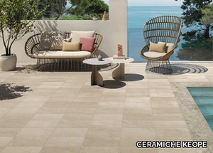 DISCOVERY LECCESE TAUPE - Porcelain stoneware outdoor floor tiles with stone effect _ CERAMICHE KEOPE