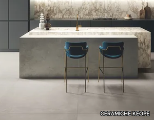 IKON SILVER - Porcelain stoneware wall/floor tiles with concrete effect _ CERAMICHE KEOPE