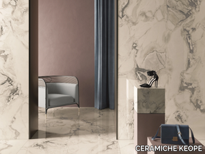 INTERNO4 CALACATTA SAN BABILA - Porcelain stoneware wall/floor tiles with marble effect _ CERAMICHE KEOPE