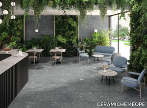 PERCORSI FRAME COSMIC BLACK - Porcelain stoneware wall/floor tiles with stone effect _ CERAMICHE KEOPE