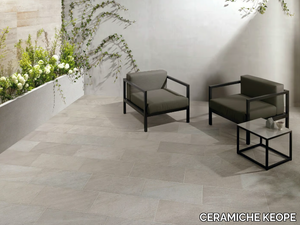 POINT SILVER - Porcelain stoneware outdoor floor tiles with stone effect _ CERAMICHE KEOPE