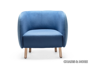 MOUSSE P - Fabric armchair with armrests _ CHAIRS & MORE