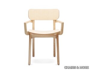 CACAO L-P - Wooden chair with armrests _ CHAIRS & MORE