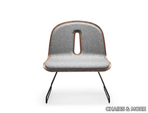 GOTHAM WOODY LOUNGE - Sled base upholstered easy chair _ CHAIRS & MORE