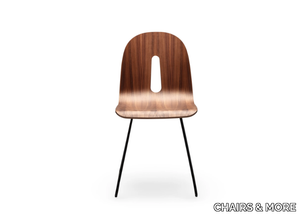 GOTHAM WOODY SL - Sled base walnut chair _ CHAIRS & MORE