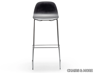 BABAH SG SL 80 - Sled base high polyurethane stool with footrest _ CHAIRS & MORE