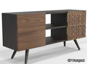 55 [A] - Walnut TV cabinet with drawers _ CP Parquet