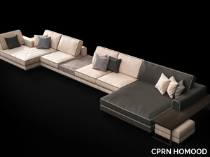 DRAGONFLY - Sectional fabric and leather sofa _ CPRN HOMOOD