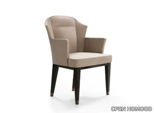 ECLIPSE - Upholstered leather chair with armrests _ CPRN HOMOOD