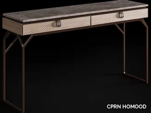 DRAGONFLY - Rectangular marble and metal console table with drawers _ CPRN HOMOOD