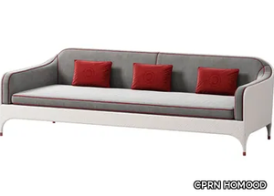 OUTDOOR - 3 seater wooden and fabric garden sofa _ CPRN HOMOOD