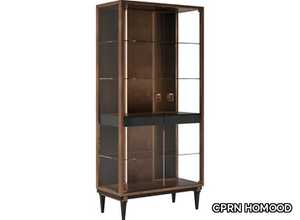 SESTO SENSO - Wood and glass display cabinet with integrated lighting _ CPRN HOMOOD