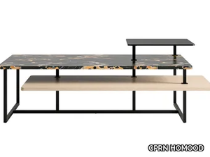 SESTO SENSO - Glass and metal high side table _ CPRN HOMOOD