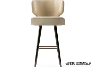 STARLIGHT - High leather and fabric stool _ CPRN HOMOOD