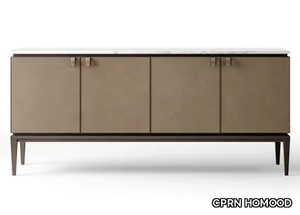 STARLIGHT - Marble and nabuk sideboard with doors _ CPRN HOMOOD