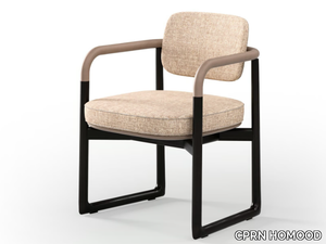 MAIORI S - Upholstered fabric chair with armrests _ CPRN HOMOOD