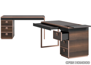 SESTO SENSO - Rectangular wooden and leather writing desk _ CPRN HOMOOD